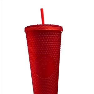 Starbucks matte red studded tumbler